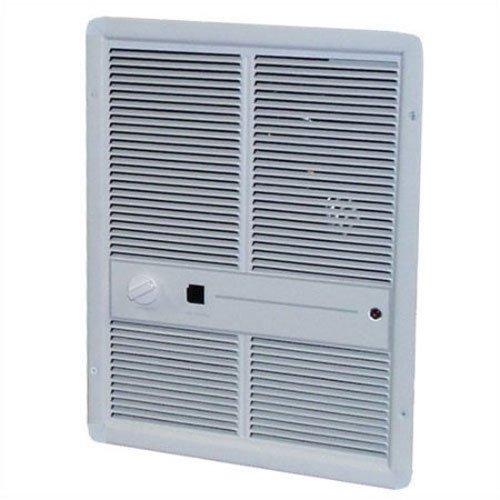 TPI 1000W 120V 3310 Series Fan Forced Wall Heater (White) - With Summer Fan Switch - 1 Pole Thermostat - E3312TSRPW