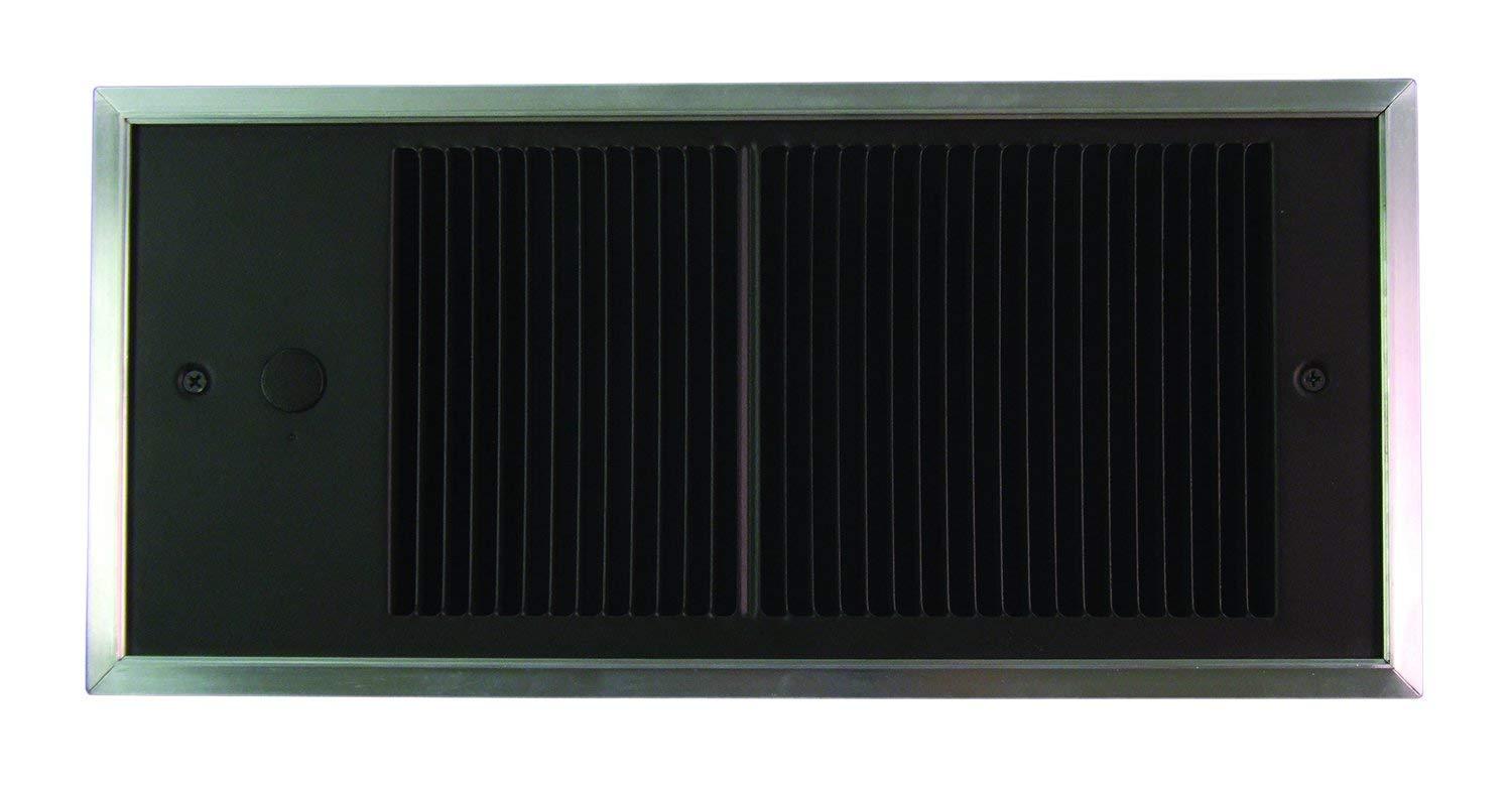 TPI 1000W 120V Low Profile Commercial Fan Forced Wall Heater with Wall Box, Single Pole Thermostat - E4410TRP