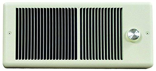 TPI 1000/750W 240/208V 4300 Series Low Profile Fan Forced Wall Heater - 1 Pole Thermostat - Ivory w/ Box - HF4310TRP