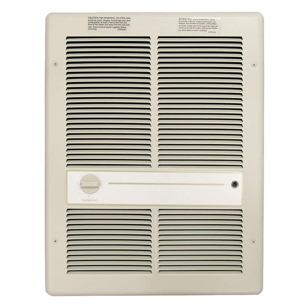 TPI 1500/750W 120V 3310 Series Fan Forced Wall Heater (Ivory) - Without Summer Fan Switch - 2 Pole Thermostat - E3313T2RP