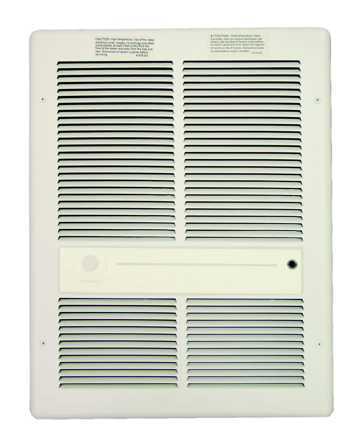 TPI 2000W 277V 3310 Series Fan Forced Wall Heater (White) - Without Summer Fan Switch - No Thermostat - G3314RPW