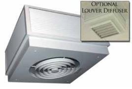 TPI 3KW 480V 3PH 3470 Series Commercial Fan Forced Surface Mounted Ceiling Heater - Y3473A1