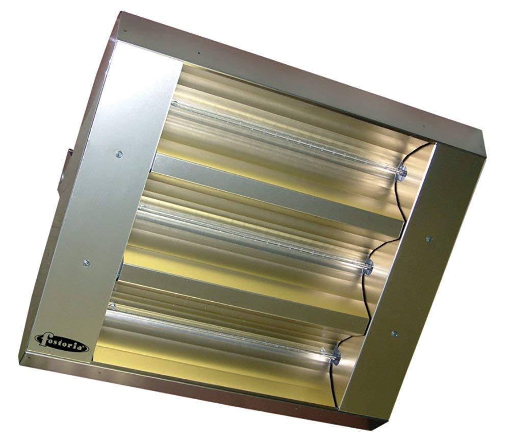 TPI 3-Lamp 4.8KW 277V 60 Symmetrical Mul-T-Mount Infrared Heater w/ Stainless Steel Housing - 22360THSS277V