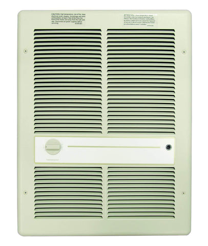 TPI 4000/3000W 240/208V 3310 Series Fan Forced Wall Heater (Ivory) - Without Summer Fan Switch - 1 Pole Thermostat - HF3316TRP