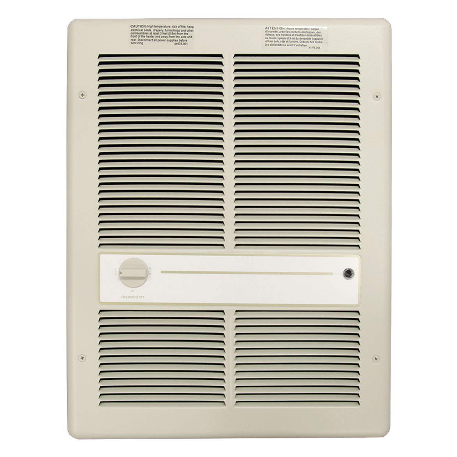 TPI 4000W 208V 3310 Series Fan Forced Wall Heater (Ivory) - Without Summer Fan Switch - 2 Pole Thermostat - F3316T2RP