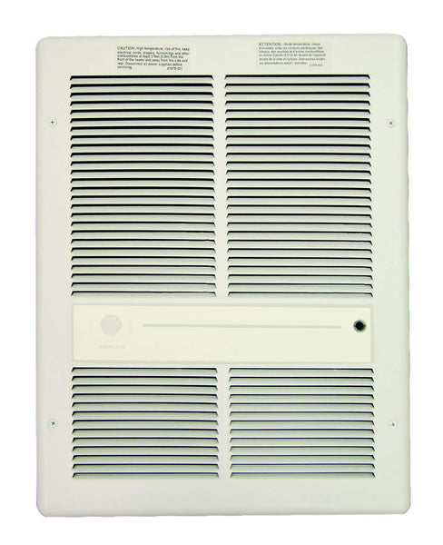 TPI 4800W 208V 3310 Series Fan Forced Wall Heater (White) - Without Summer Fan Switch - 2 Pole Thermostat - F3317T2RPW