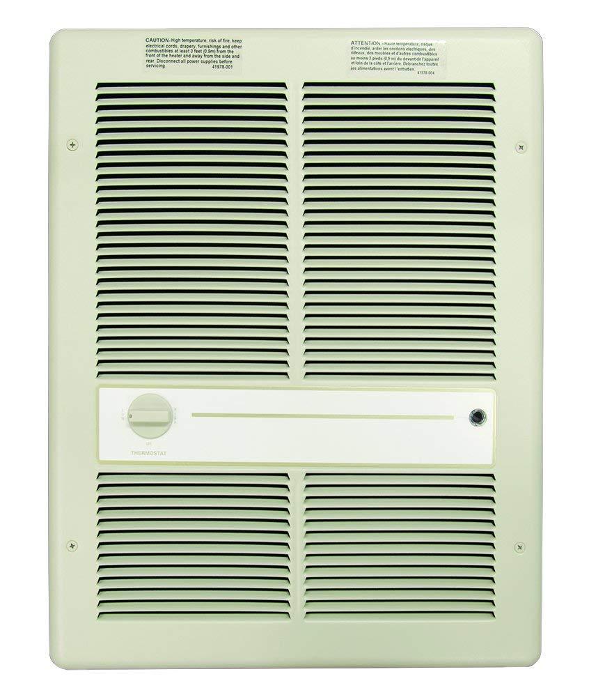 TPI 4800W 240V 3310 Series Fan Forced Wall Heater (Ivory) - Without Summer Fan Switch - 1 Pole Thermostat - H3317TRP