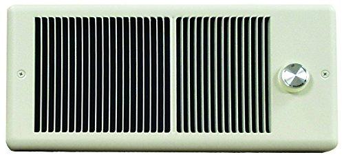 TPI 750W 120V 4300 Series Low Profile Fan Forced Wall Heater - No Pole Thermostat- Ivory w/ Box - E4375RP