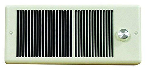 TPI 750W 120V 4300 Series Low Profile Fan Forced Wall Heater - 1 Pole Thermostat - White w/ Box - E4375TRPW