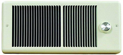 TPI 750/562W 240/208V 4300 Series Low Profile Fan Forced Wall Heater - 1 Pole Thermostat - Ivory w/ Box - HF4375TRP