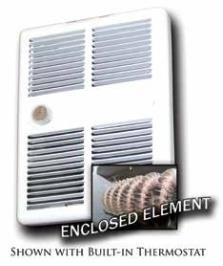 TPI 750W 240V 3200 Series Midsized Fan Forced Wall Heater with Double Pole Thermostat - H3275T2RPW