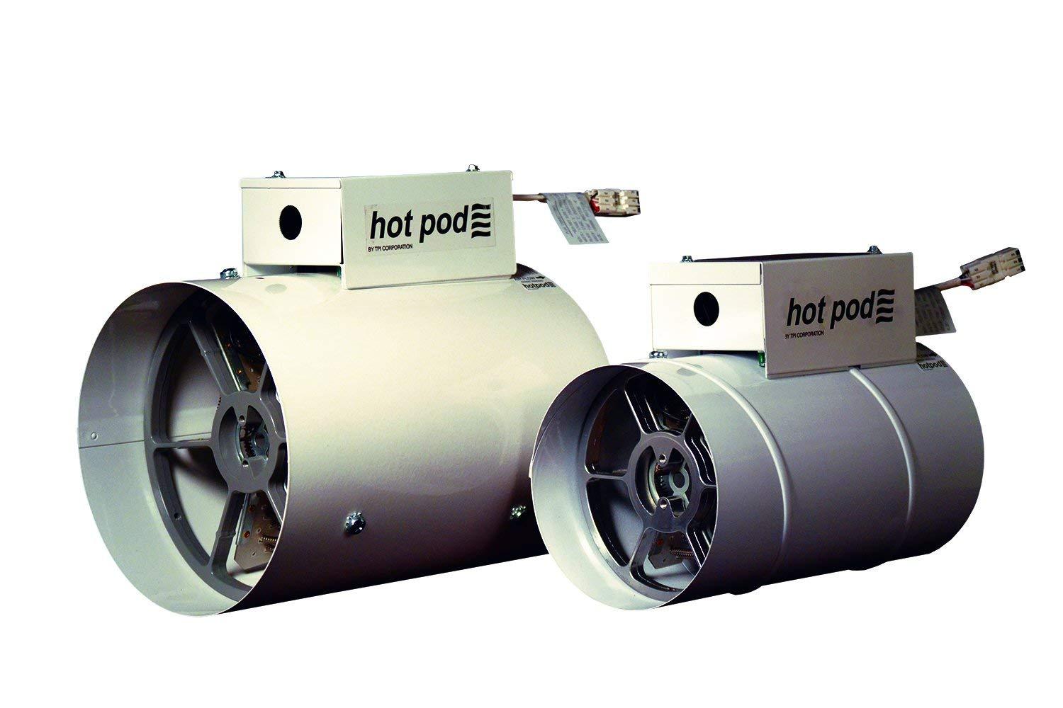 TPI 6" 1000/500W 120V Hotpod Supplemental Duct Mounted Heating System w/ UT8003 Thermostat - HP610001202T