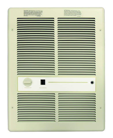 TPI Multi Watt- 240/208V 3310 Series Fan Forced Wall Heater (Ivory) - With Summer Fan Switch - 2 Pole Thermostat - HF3316T2SRP