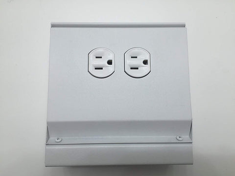 TPI Receptacle Section for Baseboard Mounted in 6" Blank (White) - DR115W