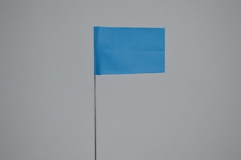 Trinity Tape Marking Flags - Blue Glo - 4" x 5" - 30" wire - 4530BG