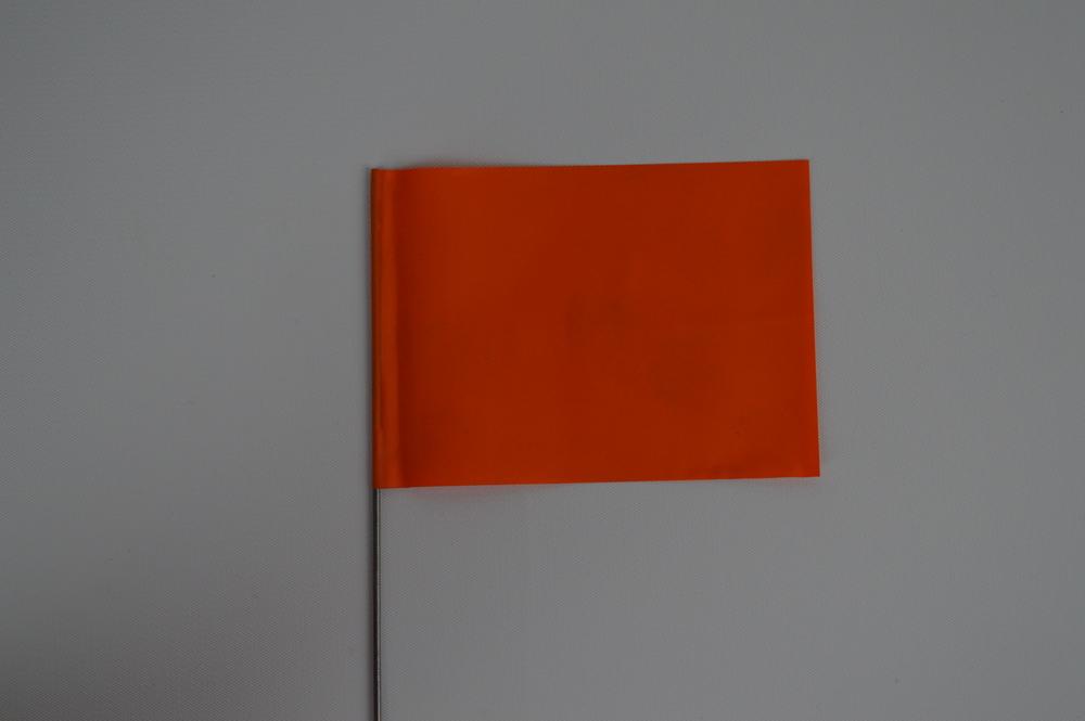 Trinity Tape Marking Flags - Orange - 4" x 5" - 30" wire - 4530O