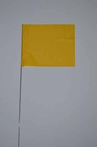 Trinity Tape Marking Flags - Yellow - 4" x 5" - 30" wire - 4530Y