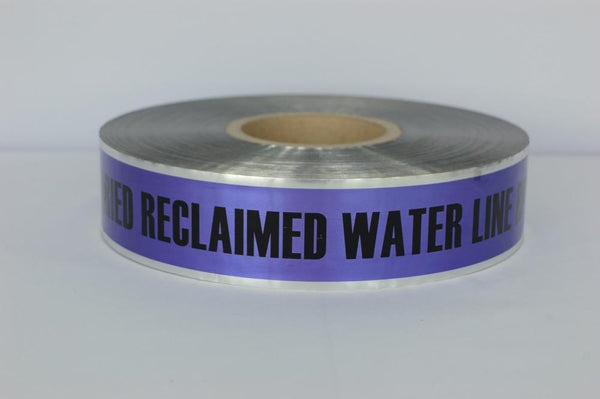 Trinity Tape Detectable Tape - Caution Buried Reclaimed Water Line Below - Purple - 5 Mil - 2" x 1000' - D2105PP19