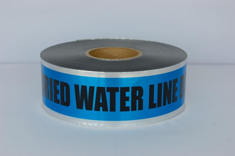 Trinity Tape Detectable Tape - Caution Buried Water Line Below - Blue - 5 Mil - 3" x 1000' - D3105B52