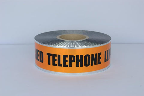 Trinity Tape Detectable Tape - Caution Buried Telephone Line Below - Orange - 5 Mil - 3" x 1000' - D3105O54