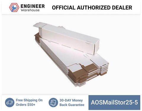 AOS 5" x 5" x 25" Self-Locking Mailer and Storage Tube - MailStor25-5