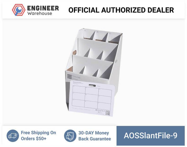 AOS 9-Slot Upright Rolled Storage 4" x 4" - SlantFile-9