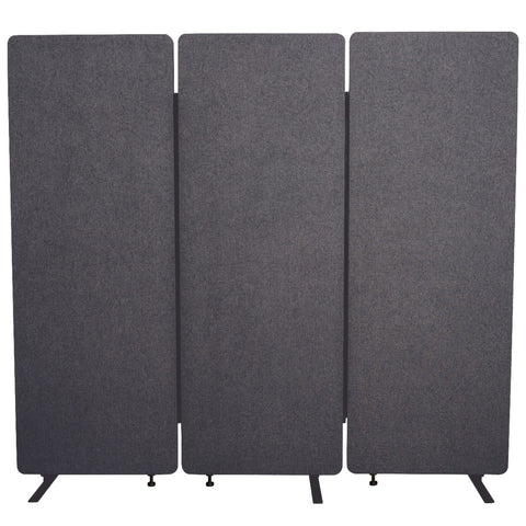 Luxor RECLAIM Acoustic Room Dividers - 3 Pack in Slate Gray - RCLM7266ZSG
