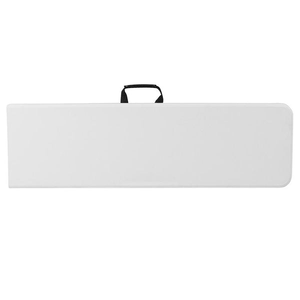 Flash Furniture 10.25''W x 71''L Bi-Fold Granite White Plastic Bench with Carrying Handle - RB-1172FH-GG