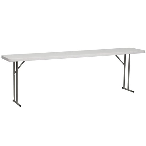 Flash Furniture 18''W x 96''L Granite White Plastic Folding Training Table - RB-1896-GG