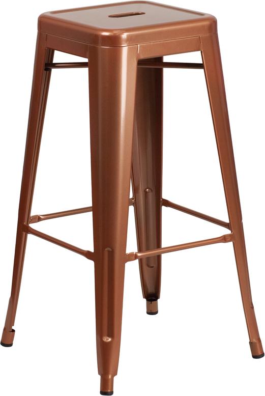 Flash Furniture 30'' High Backless Copper Indoor-Outdoor Barstool - ET-BT3503-30-POC-GG