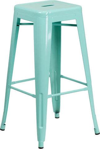 Flash Furniture 30'' High Backless Mint Green Indoor-Outdoor Barstool - ET-BT3503-30-MINT-GG