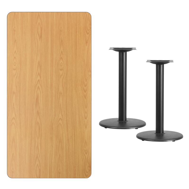 Flash Furniture 30'' x 60'' Rectangular Natural Laminate Table Top wit ...