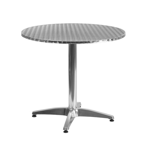 Flash Furniture 31.5'' Round Aluminum Indoor-Outdoor Table with Base - TLH-052-3-GG