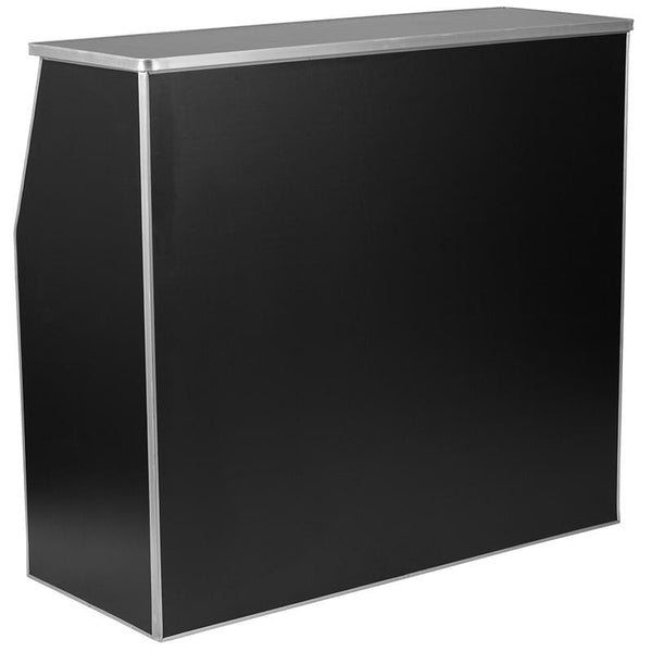 Flash Furniture 4' Black Laminate Foldable Bar - XA-BAR-48-BK-GG