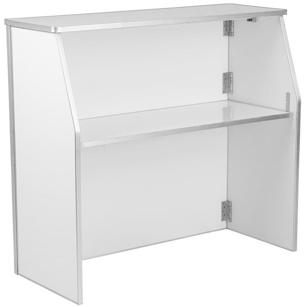 Flash Furniture 4' White Laminate Foldable Bar - XA-BAR-48-WH-GG
