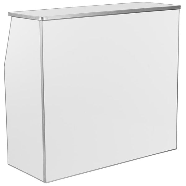 Flash Furniture 4' White Laminate Foldable Bar - XA-BAR-48-WH-GG