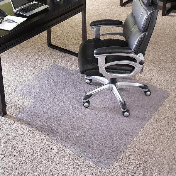 Flash Furniture 45'' x 53'' Big & Tall 400 lb. Capacity Carpet Chair Mat with Lip - MAT-124164-GG