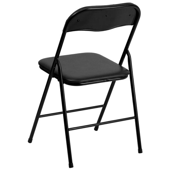 Flash Furniture 5 Piece Black Folding Card Table and Chair Set - JB-1-GG