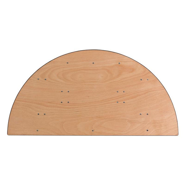 Flash Furniture 60'' Half-Round Wood Folding Banquet Table - YT-WHRFT60-HF-GG
