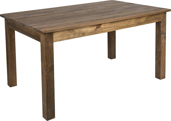 Flash Furniture 60" x 38" Rectangular Antique Rustic Solid Pine Farm Dining Table - XA-F-60X38-GG