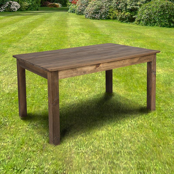 Flash Furniture 60" x 38" Rectangular Antique Rustic Solid Pine Farm Dining Table - XA-F-60X38-GG