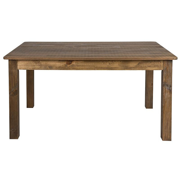 Flash Furniture 60" x 38" Rectangular Antique Rustic Solid Pine Farm Dining Table - XA-F-60X38-GG