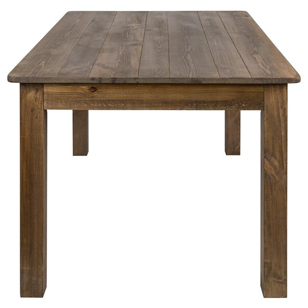 Flash Furniture 60" x 38" Rectangular Antique Rustic Solid Pine Farm Dining Table - XA-F-60X38-GG