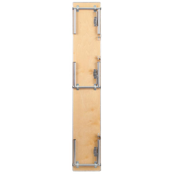 Flash Furniture 72'' x 12'' x 12'' Birchwood Bar Top Riser with Silver Legs - XA-72-RS-GG