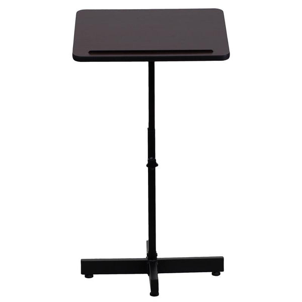 Flash Furniture Adjustable Height Metal Lectern in Mahogany - XU-LECTERN-ADJ-GG