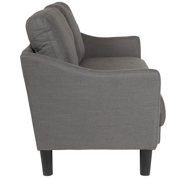 Flash Furniture Asti Upholstered Loveseat in Dark Gray Fabric - SL-SF915-2-DGY-F-GG
