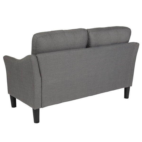 Flash Furniture Asti Upholstered Loveseat in Dark Gray Fabric - SL-SF915-2-DGY-F-GG