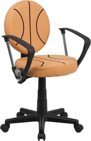 Flash Furniture Basketball Swivel Task Chair with Arms - BT-6178-BASKET-A-GG