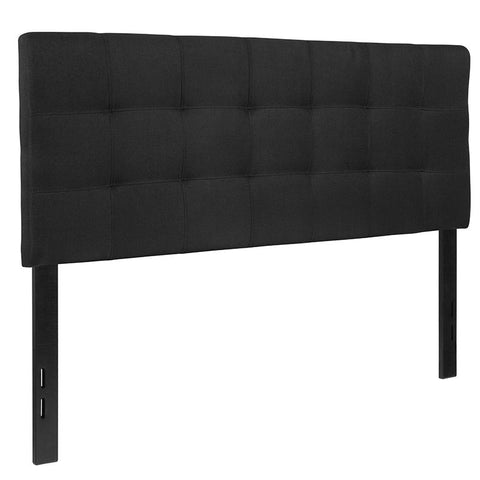 Flash Furniture Bedford Tufted Upholstered Full Size Headboard in Black Fabric - HG-HB1704-F-BK-GG