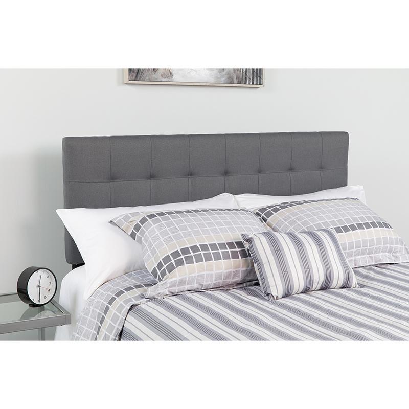 Flash Furniture Bedford Tufted Upholstered Full Size Headboard in Dark Gray Fabric - HG-HB1704-F-DG-GG